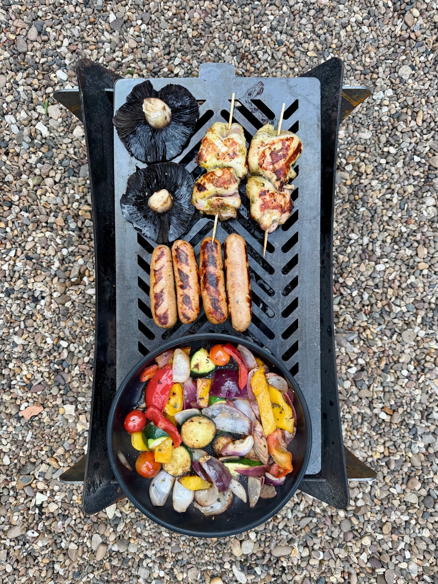 Jack - Flat Pack Steel Fire Pit & BBQ - Portable/Collapsible