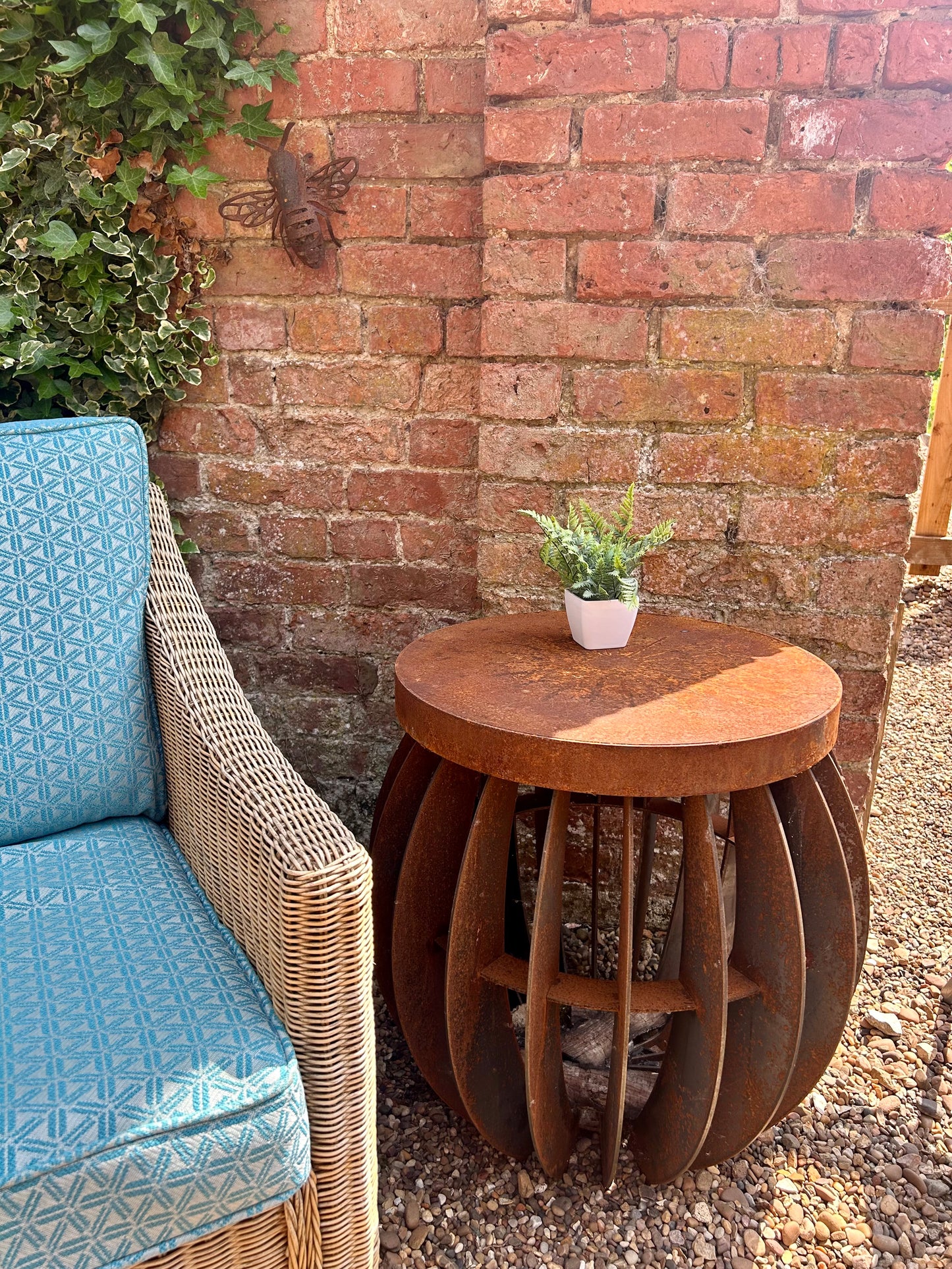 Garry Fire Pit . Large . Garden . Steel . Cozy Garden . 11th Wedding Anniversary . Gift