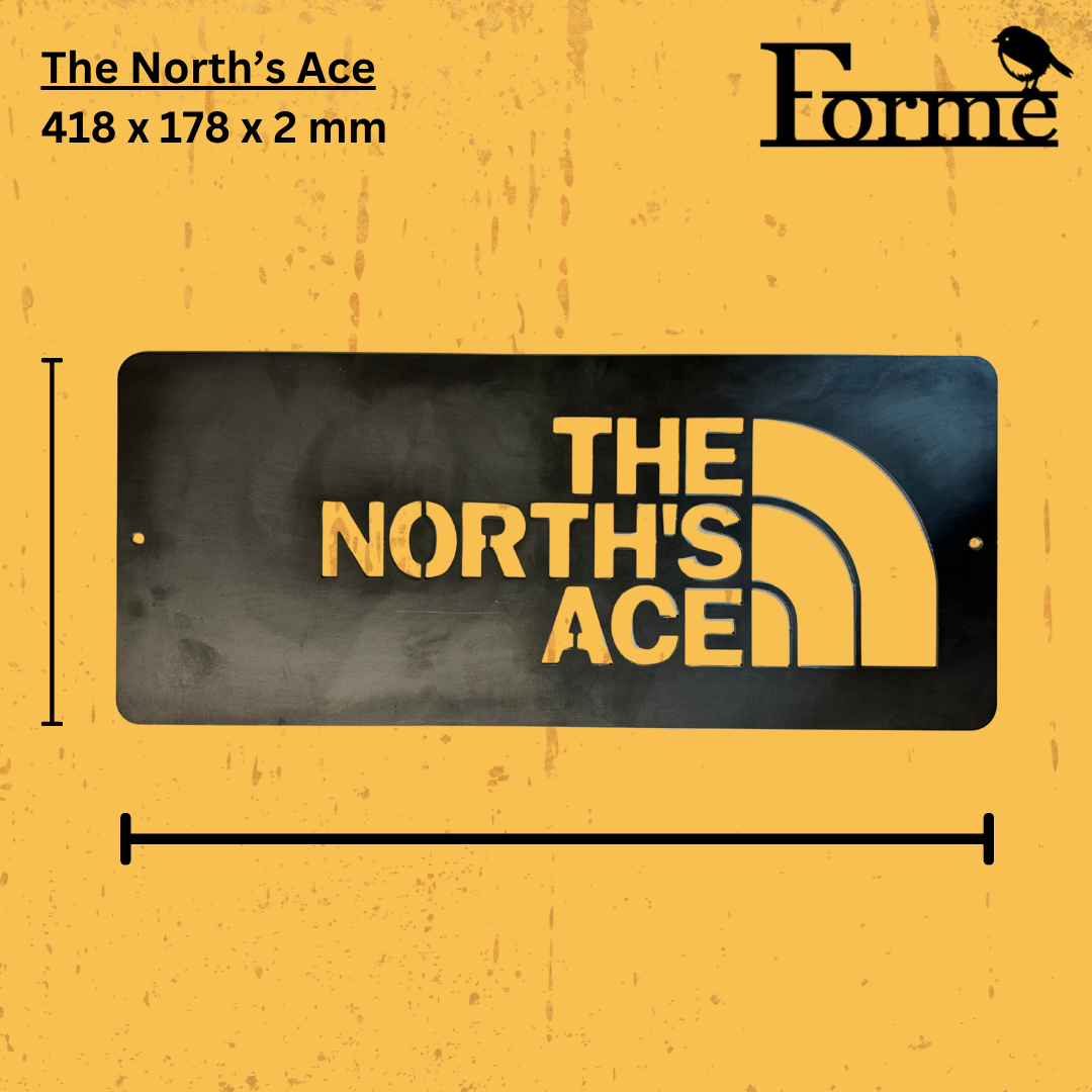 'The North's Ace' Steel Wall Art / Iconic / Yorkshire Day Gift / North of England