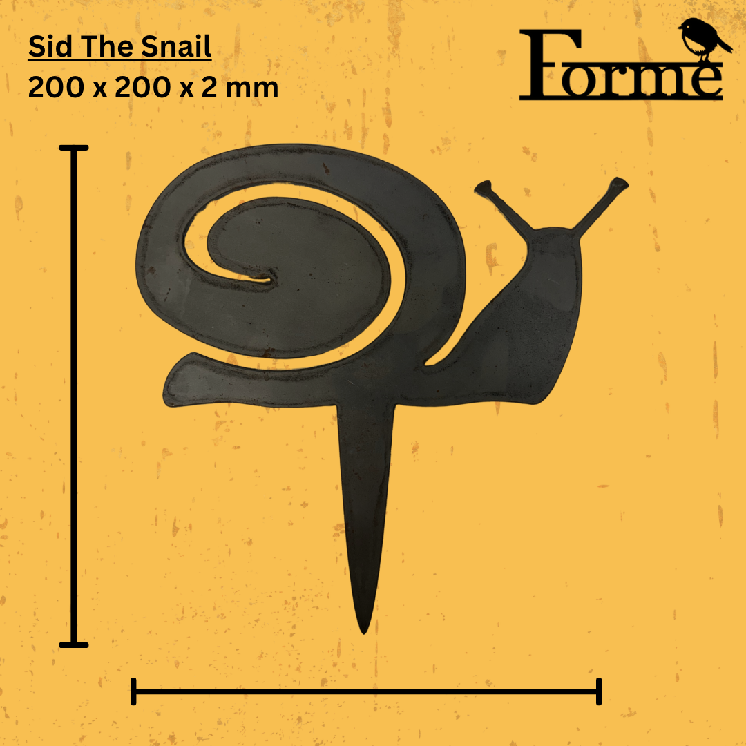 Sid The Snail . Steel Garden Art . Garden Decoration . Rusty Ornament