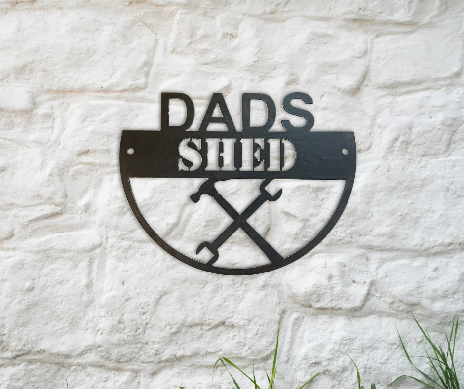 Garden and Shed Signs for Mum, Dad, Grandma and Grandad . Rusty Metal Sign for Garden