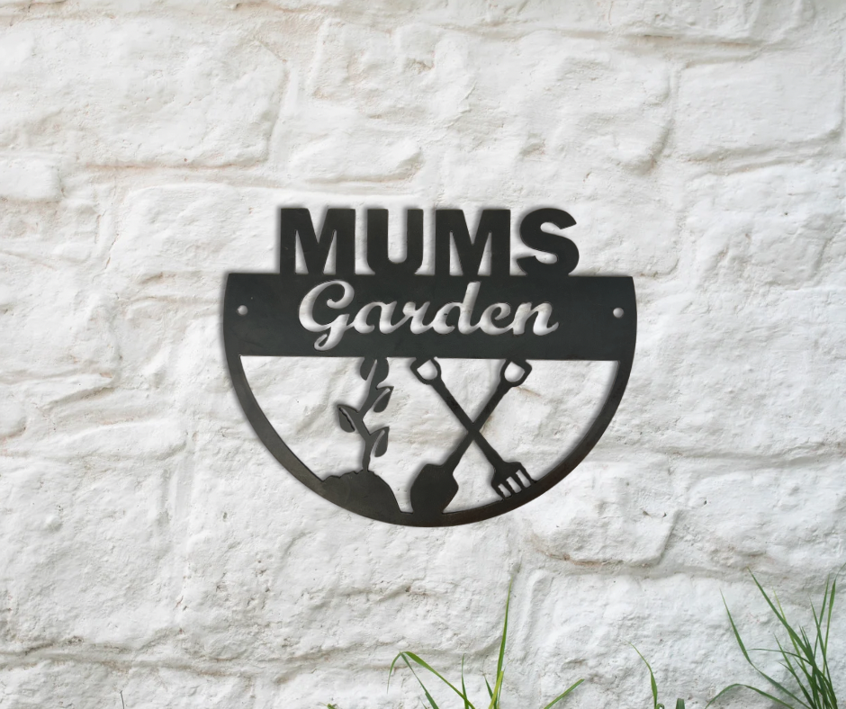 Garden and Shed Signs for Mum, Dad, Grandma and Grandad . Rusty Metal Sign for Garden