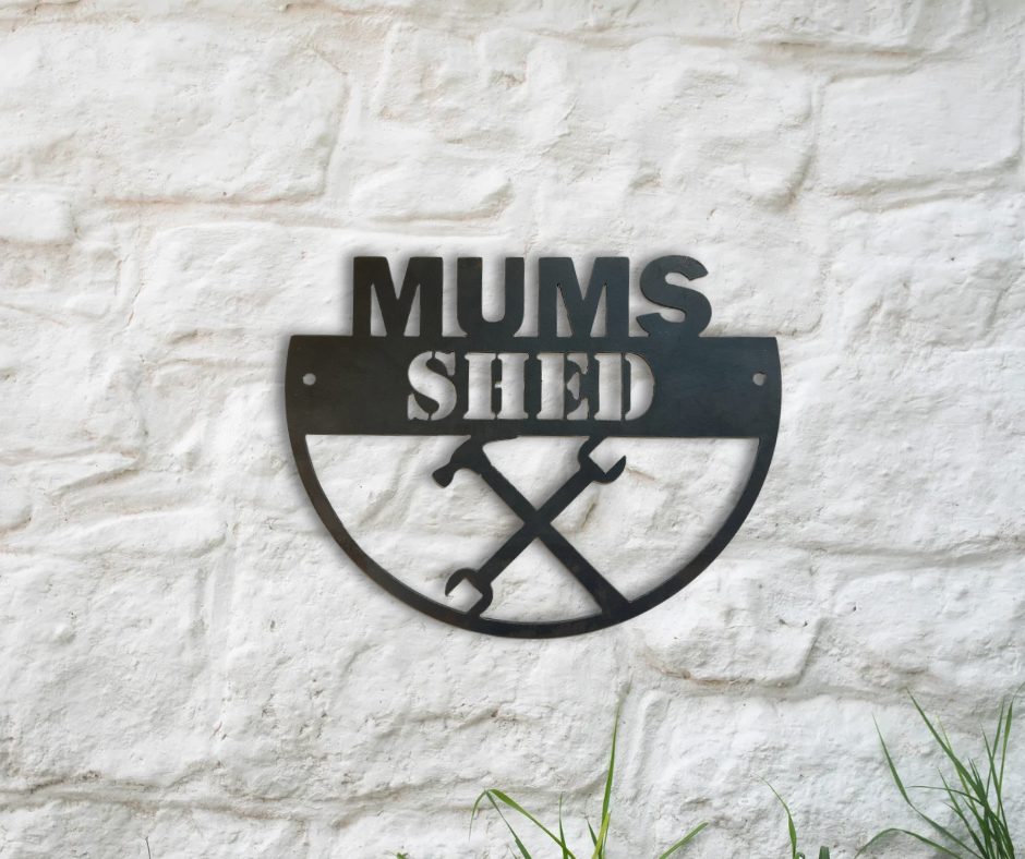 Garden and Shed Signs for Mum, Dad, Grandma and Grandad . Rusty Metal Sign for Garden