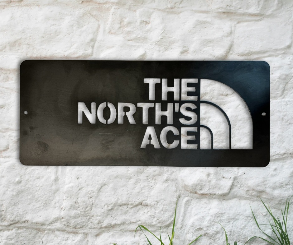 'The North's Ace' Steel Wall Art / Iconic / Yorkshire Day Gift / North of England