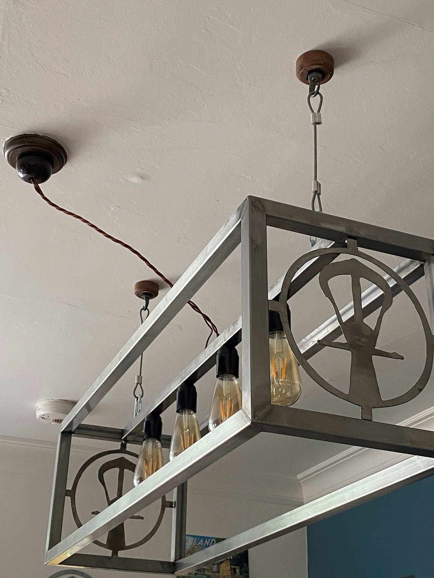 Industrial Steel Light Fitting / Large/ Kitchen / Dining Room / Home Decor