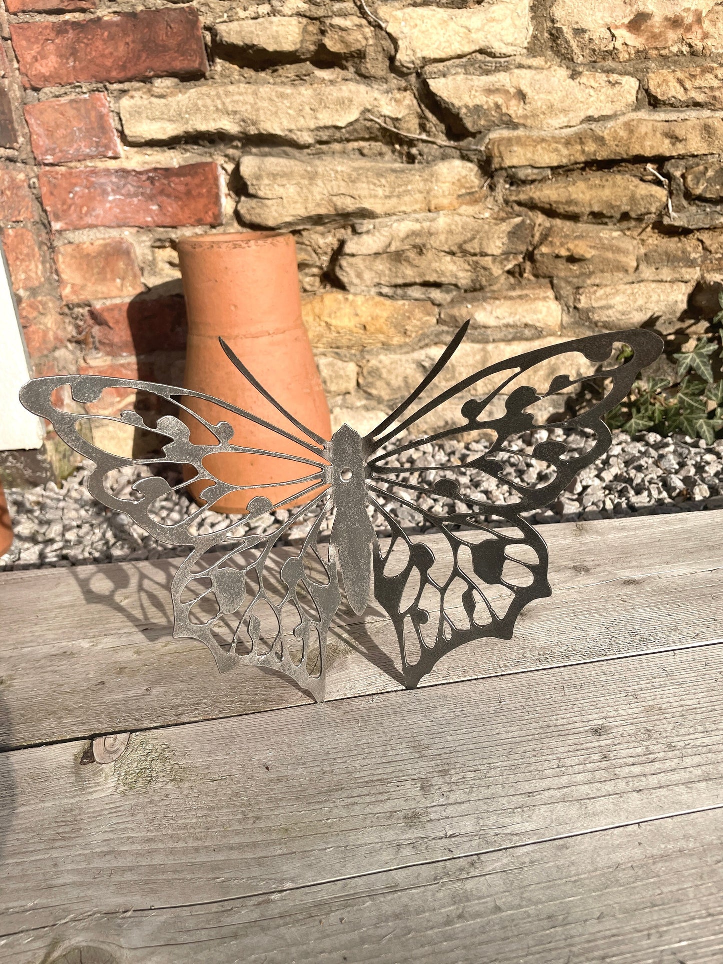 Betty Butterfly - Steel Butterfly Wall Art Rusty Garden Ornament Entomology Mothers Day