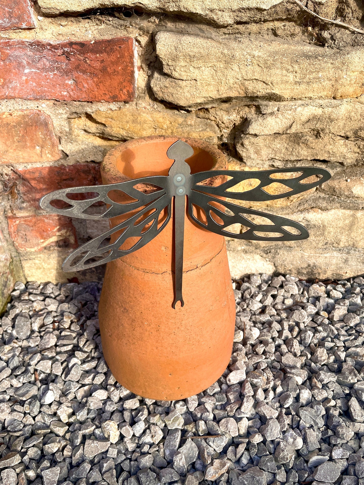 Derek The Dragonfly - 2 Sizes Available Gift Set Wall Mounted Garden Ornament Rusty Art Fence Art Entomology Mothers Day