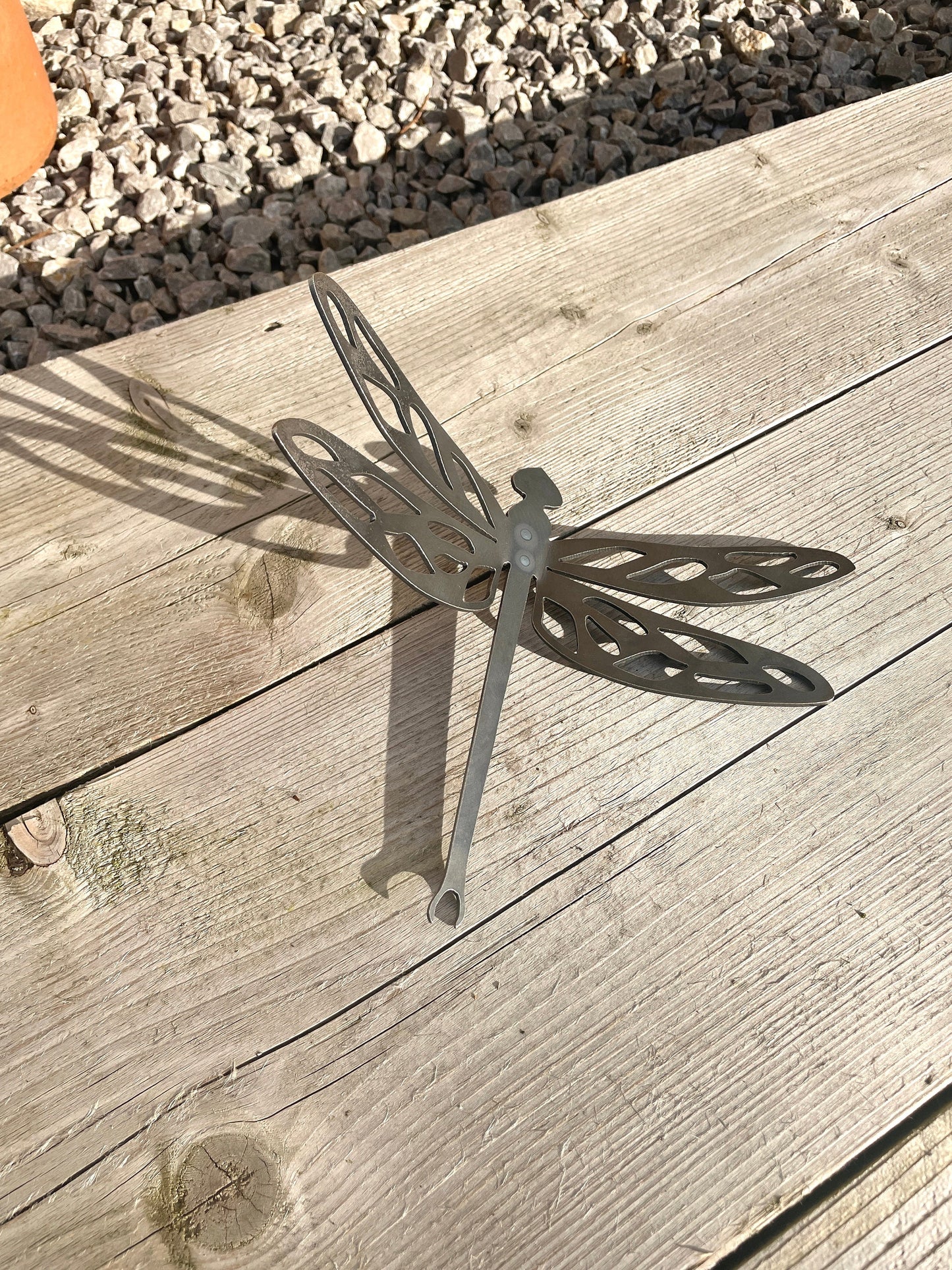 Derek The Dragonfly - 2 Sizes Available Gift Set Wall Mounted Garden Ornament Rusty Art Fence Art Entomology Mothers Day