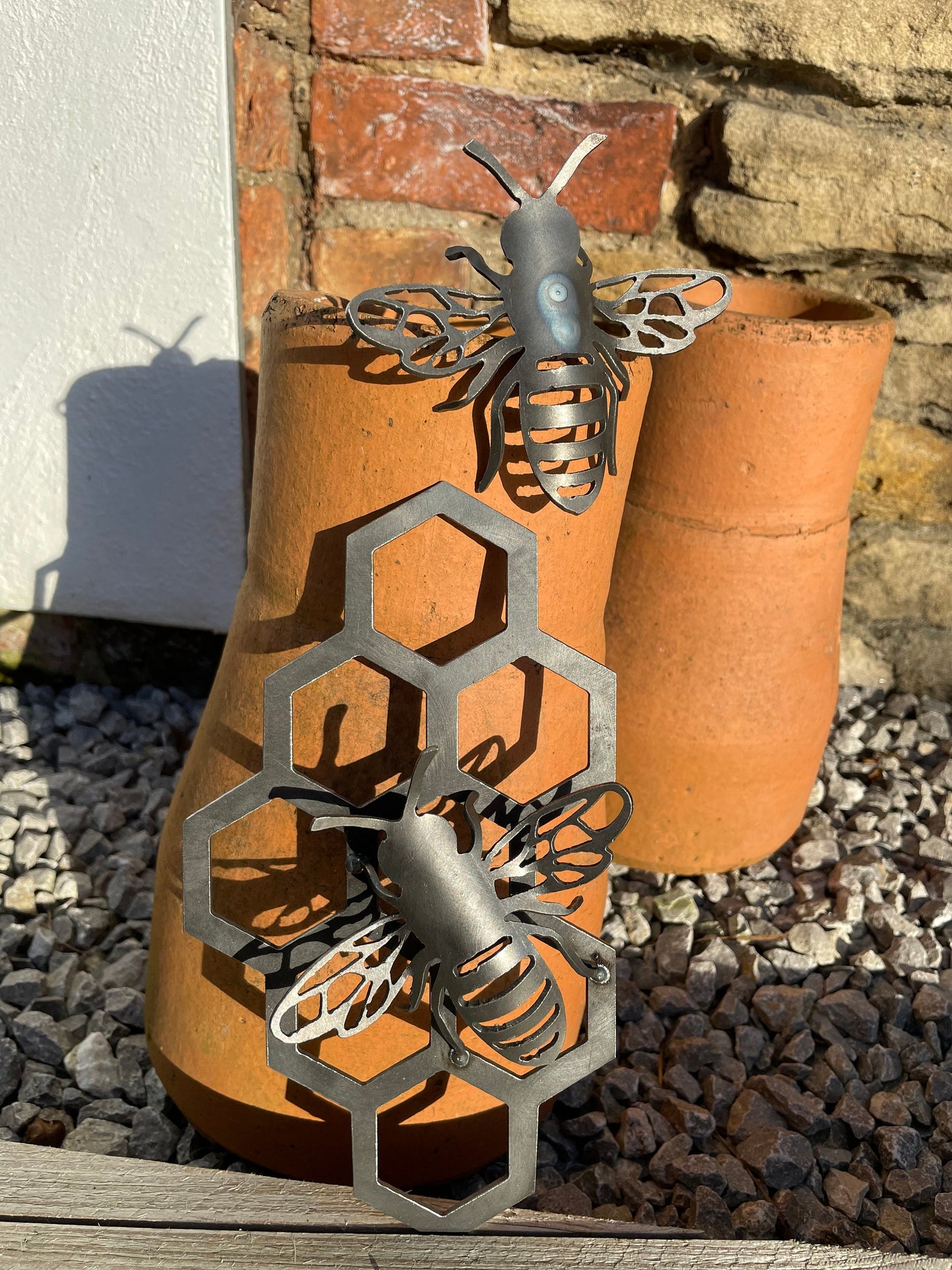 What's The Buzz Gift Set . Save The Bees Rusty Wall Art Rusty Garden Ornament Entomology Rusty Bee Mothers Day