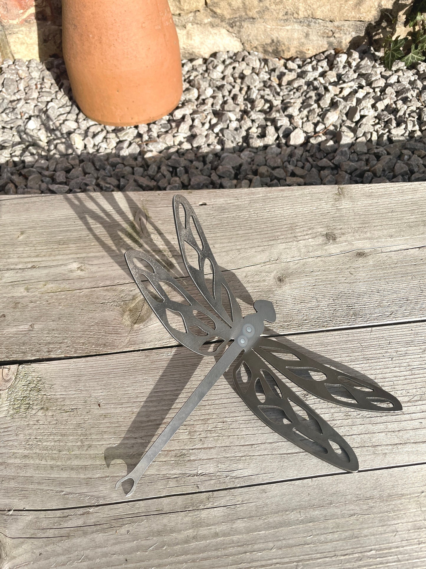 Derek The Dragonfly - 2 Sizes Available Gift Set Wall Mounted Garden Ornament Rusty Art Fence Art Entomology Mothers Day