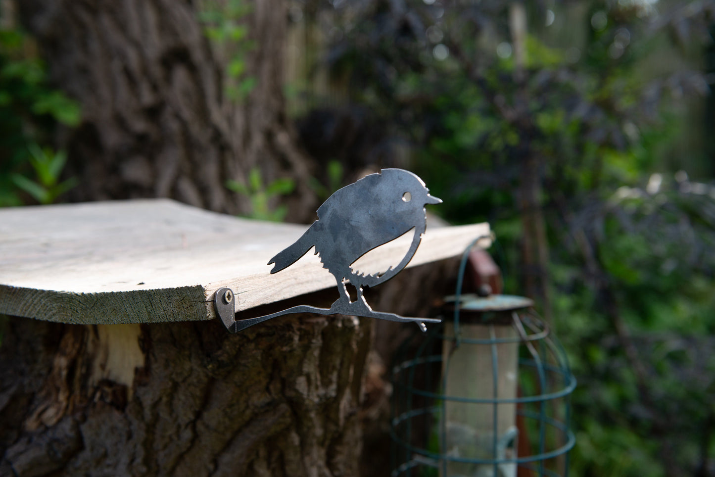 Geoff The Robin. Metal Bird for Home and Garden.