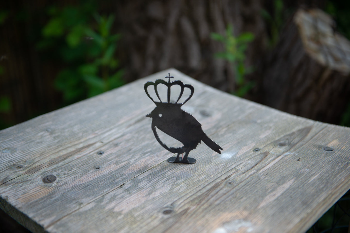 Liz The Royal Robin - Fence Topper Queen Garden Ornament Rusty Art Metal Birds memorial commemoration Elizabeth . Pot Spike
