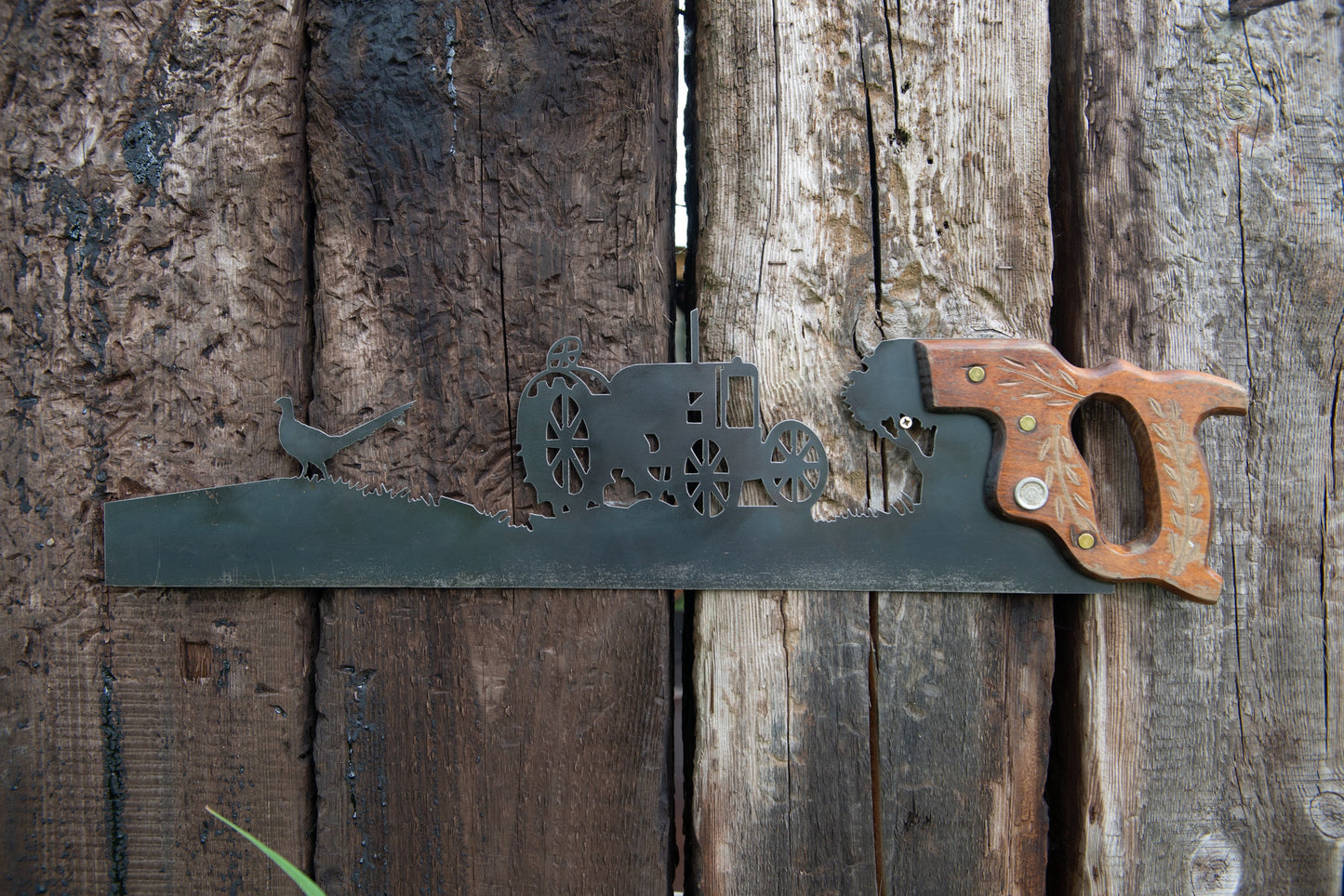 Decorative Vintage Saw Vintage Tractor, Unusual Gift / Fathers Day