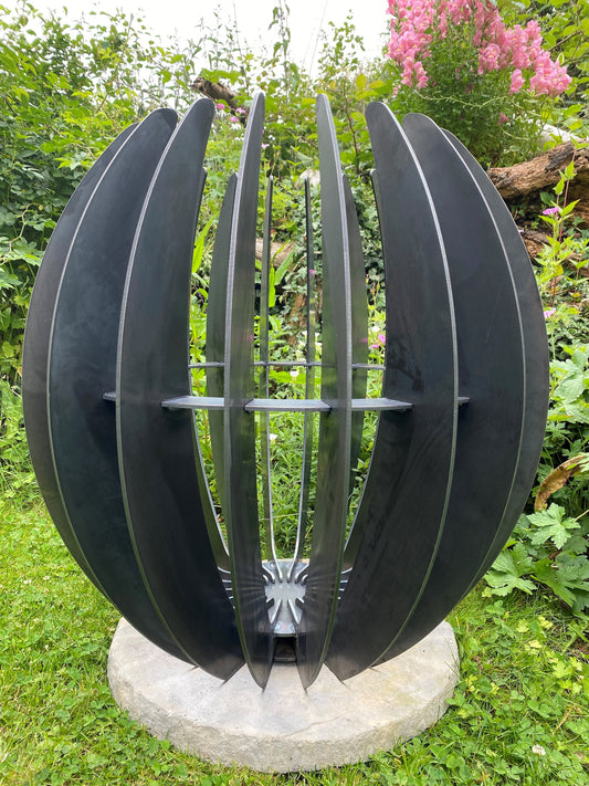 Garry Fire Pit . Large . Garden . Steel . Cozy Garden . 11th Wedding Anniversary . Gift