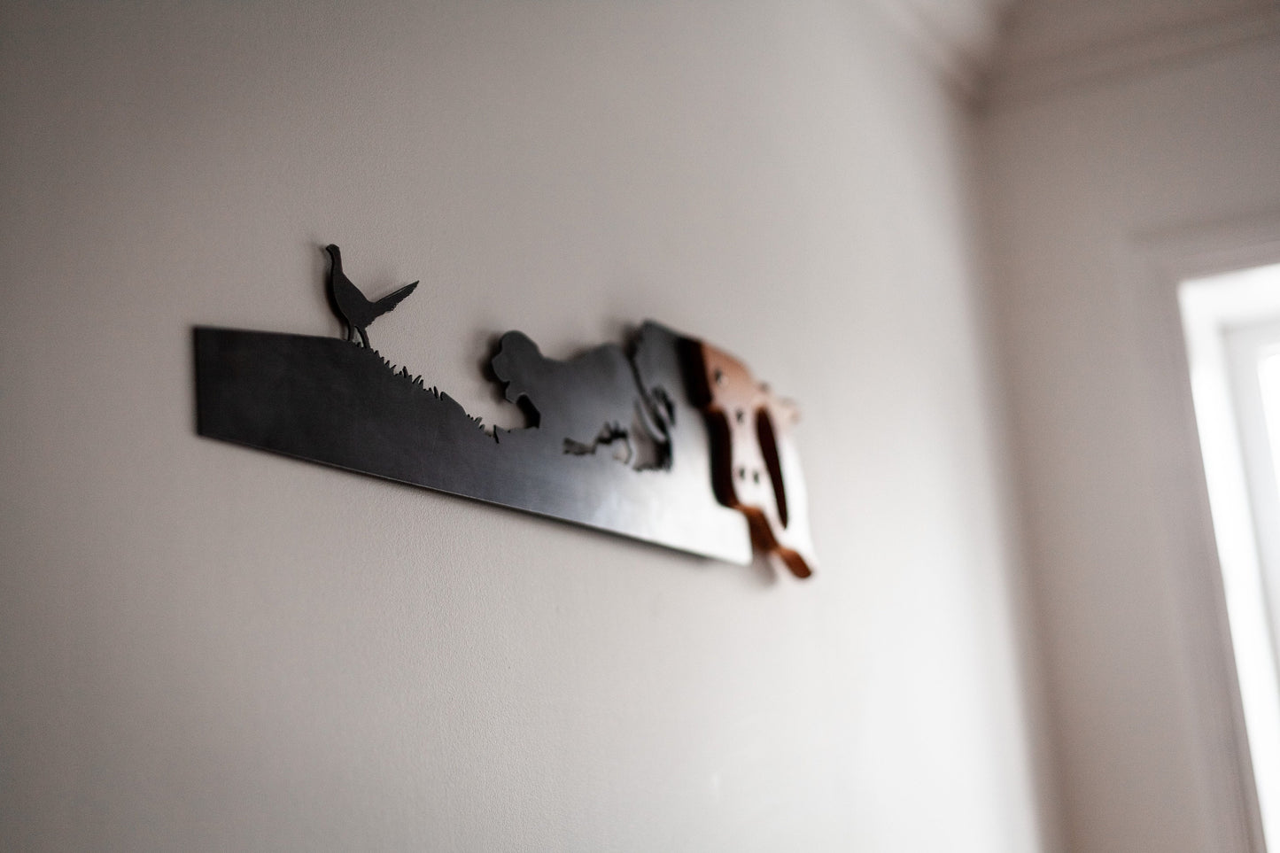 Decorative Vintage Saw Dog And Pheasant, Unusual Gift / Fathers Day