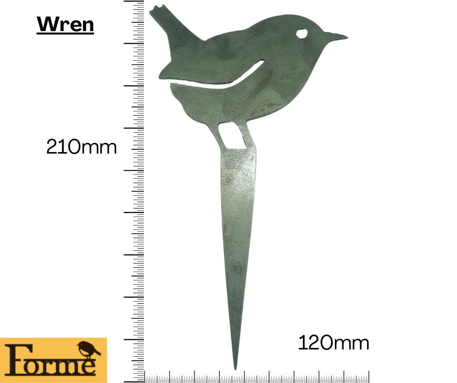Wren Pot Spike with dimensions and Forme Logo