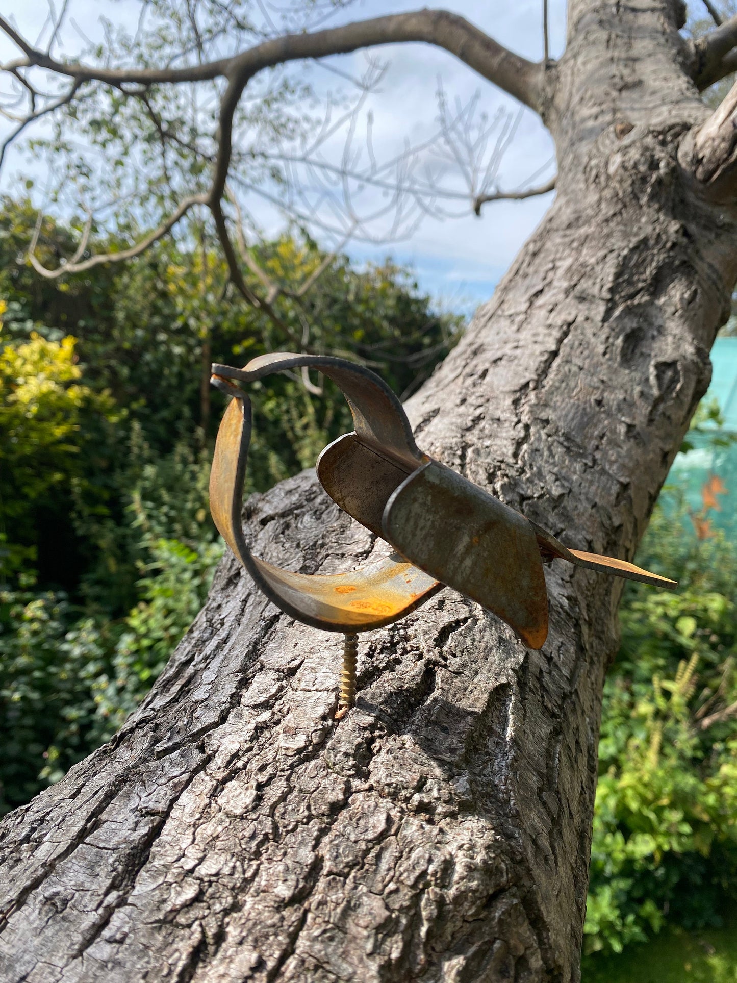 3D Steel Robin. Fence Topper. Rusty Garden Art