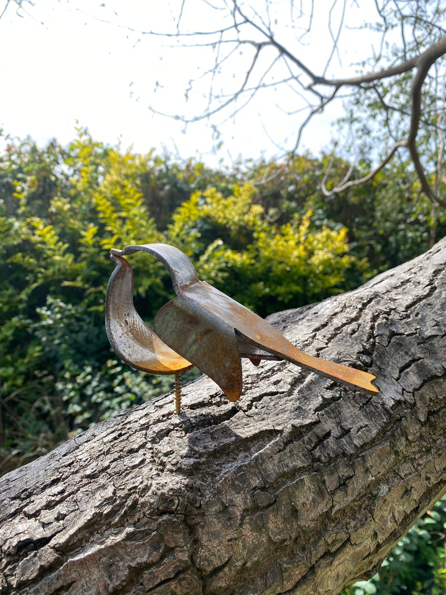 3D Steel Robin. Fence Topper. Rusty Garden Art