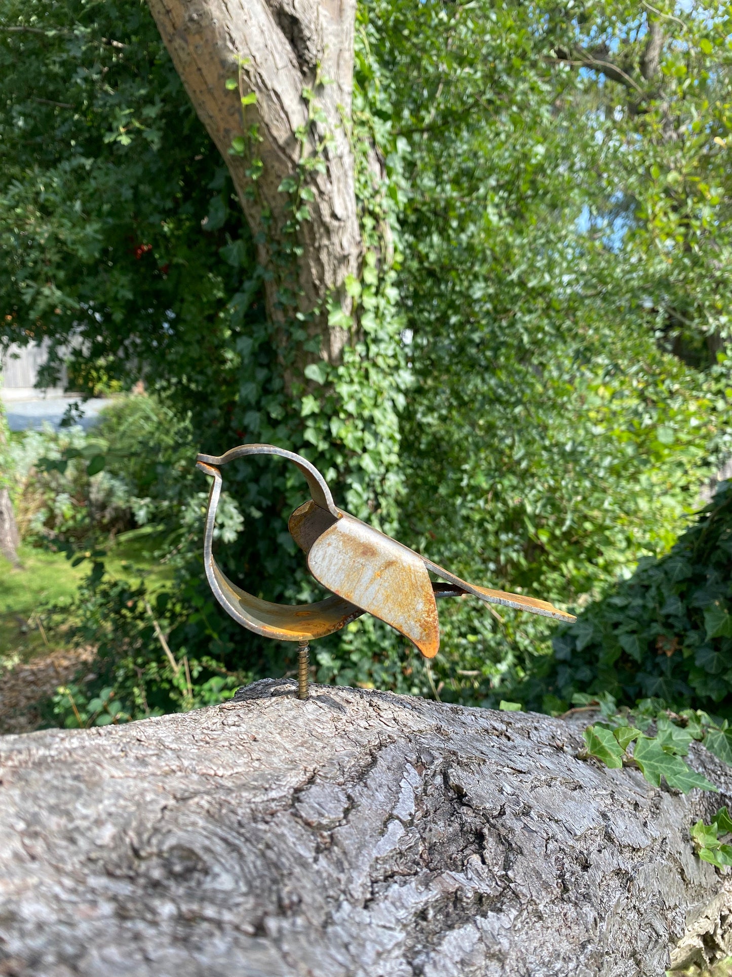 3D Steel Robin. Fence Topper. Rusty Garden Art