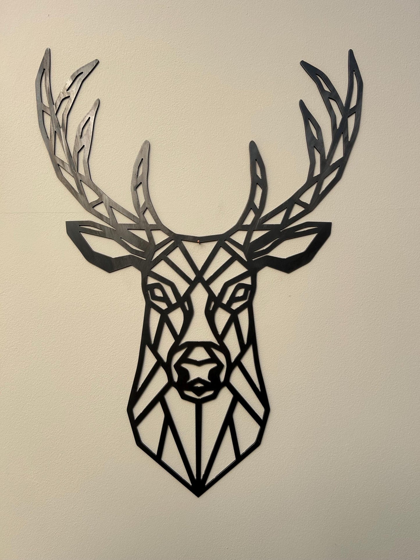 Geometric Steel Stag Head