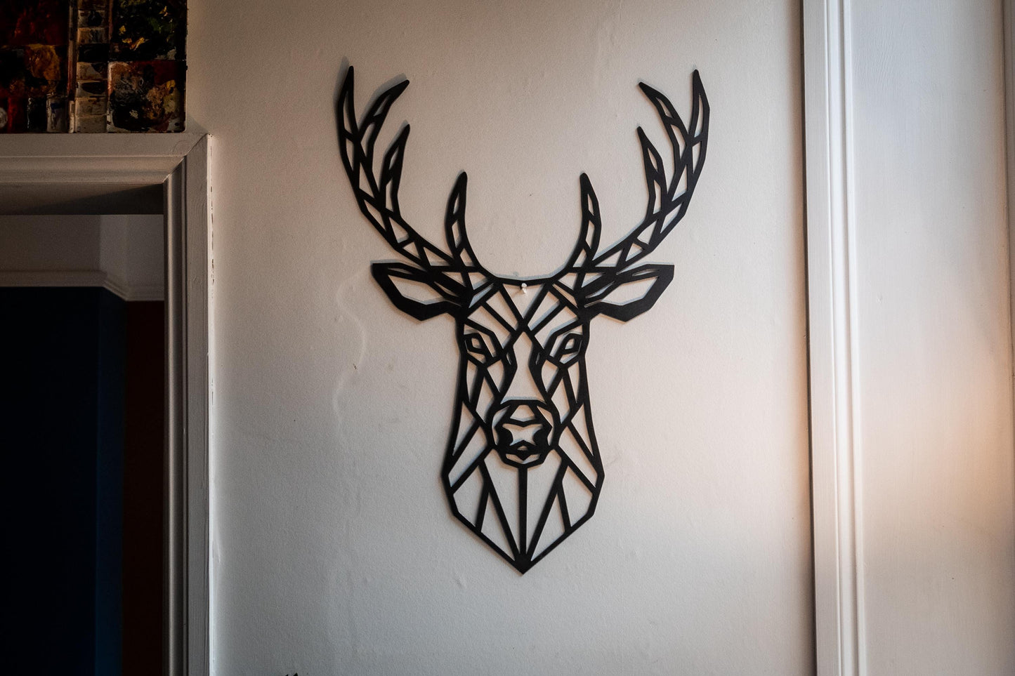 Geometric Steel Stag Head
