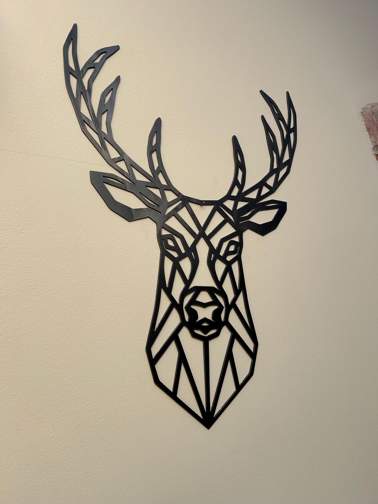 Geometric Steel Stag Head