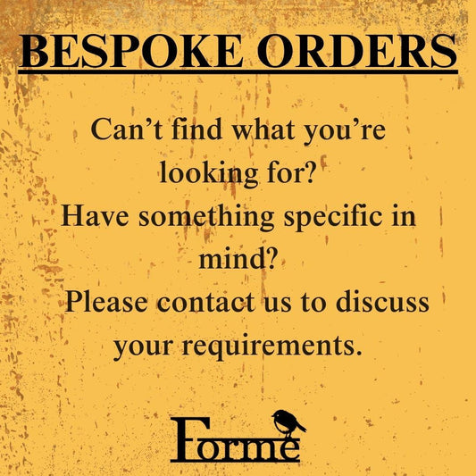 Image with text 'Bespoke Orders'. 'Can't find what you're looking for? Have something specific in mind? Please contact us to discuss your requirements'