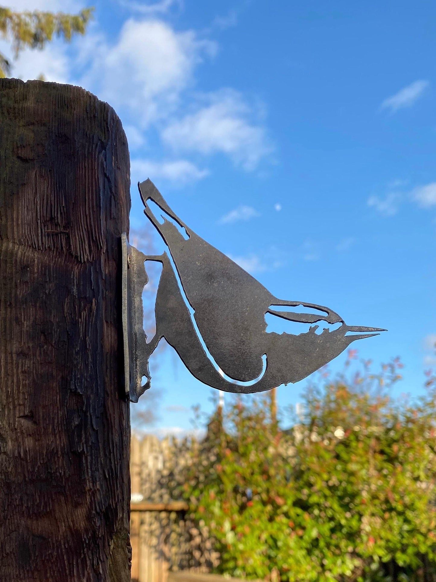 Norma The Nuthatch Metal Bird Garden Ornament Rusty Art Mothers Day
