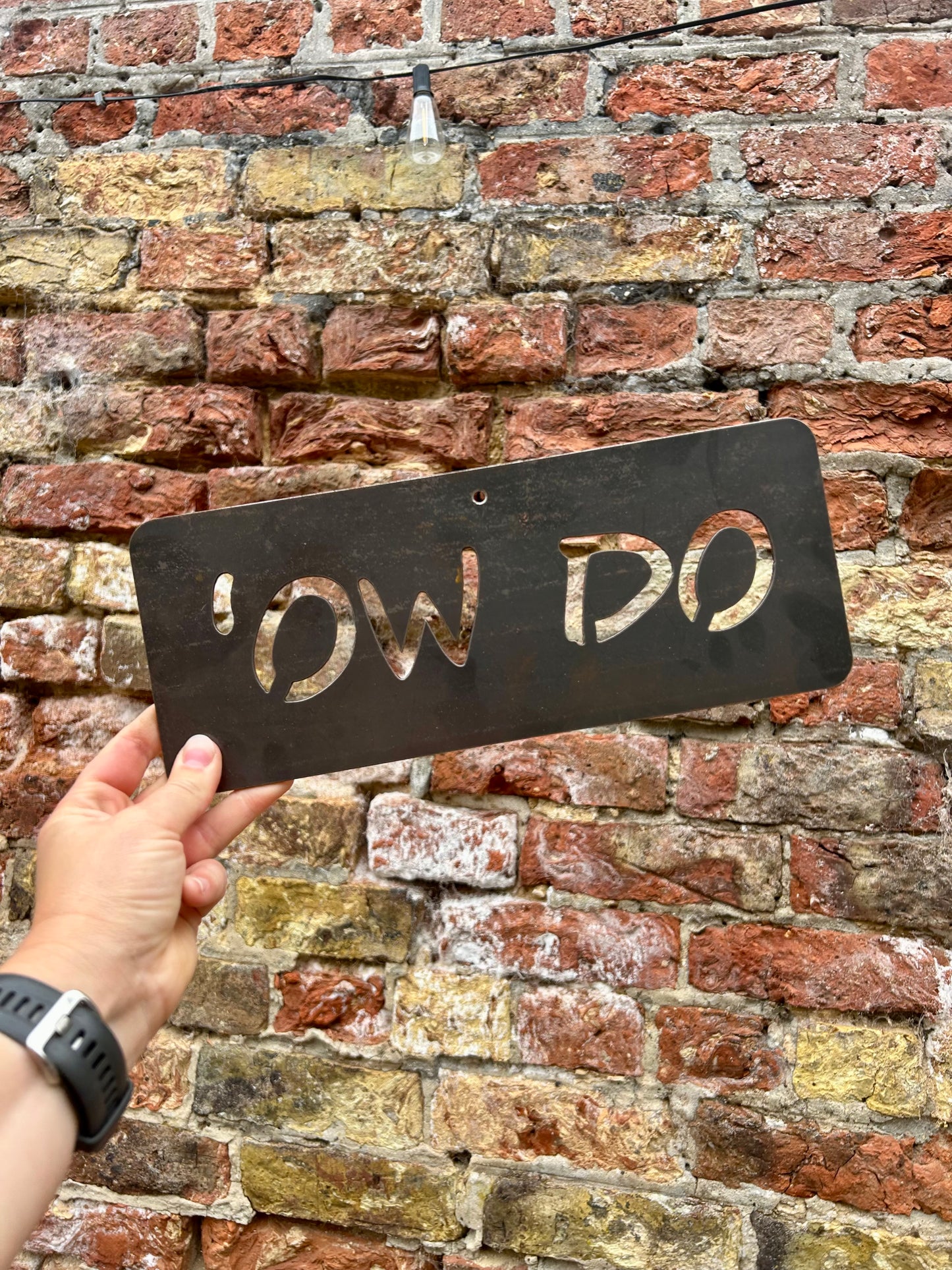 Ow Do / Reet-O / Now Then Wall Sign. Funny Yorkshire Phrase. Home and Garden Decor.