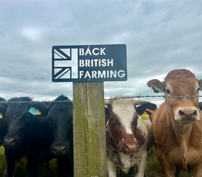 Back British Farming Steel Sign . Farmers . Awareness . Gifts for Home and Garden
