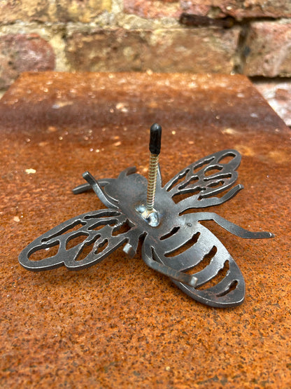 Large Bee and Honeycomb Set 4mm Save The Bees  Rusty Wall Art  Rusty Garden Ornament  Entomology  Rusty Bee  Mothers Day
