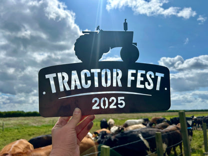 Tractor Fest 2025 Steel Sign
