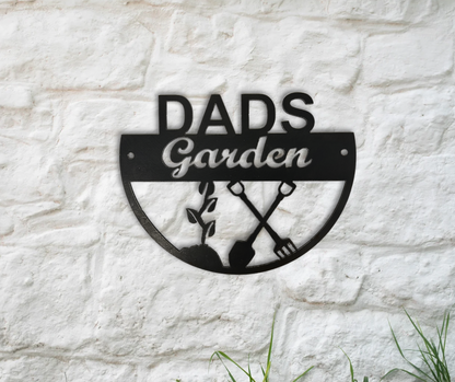 Garden and Shed Signs for Mum, Dad, Grandma and Grandad . Rusty Metal Sign for Garden