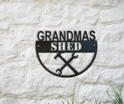 Garden and Shed Signs for Mum, Dad, Grandma and Grandad . Rusty Metal Sign for Garden