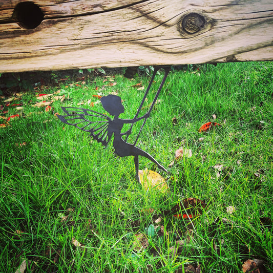 Florence Steel Swinging Fairy  Magical Fairy Garden  Rusty Garden Ornament  Mothers Day