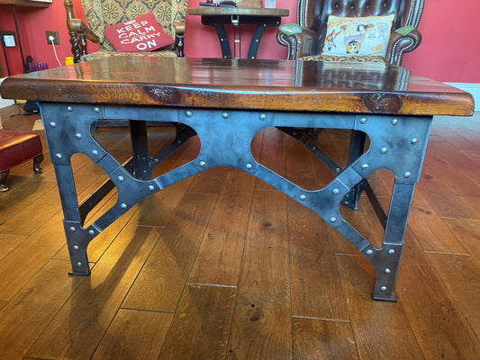 Industrial style coffee table/ furniture/ living room/ Steel/ unusual/ made in yorkshire