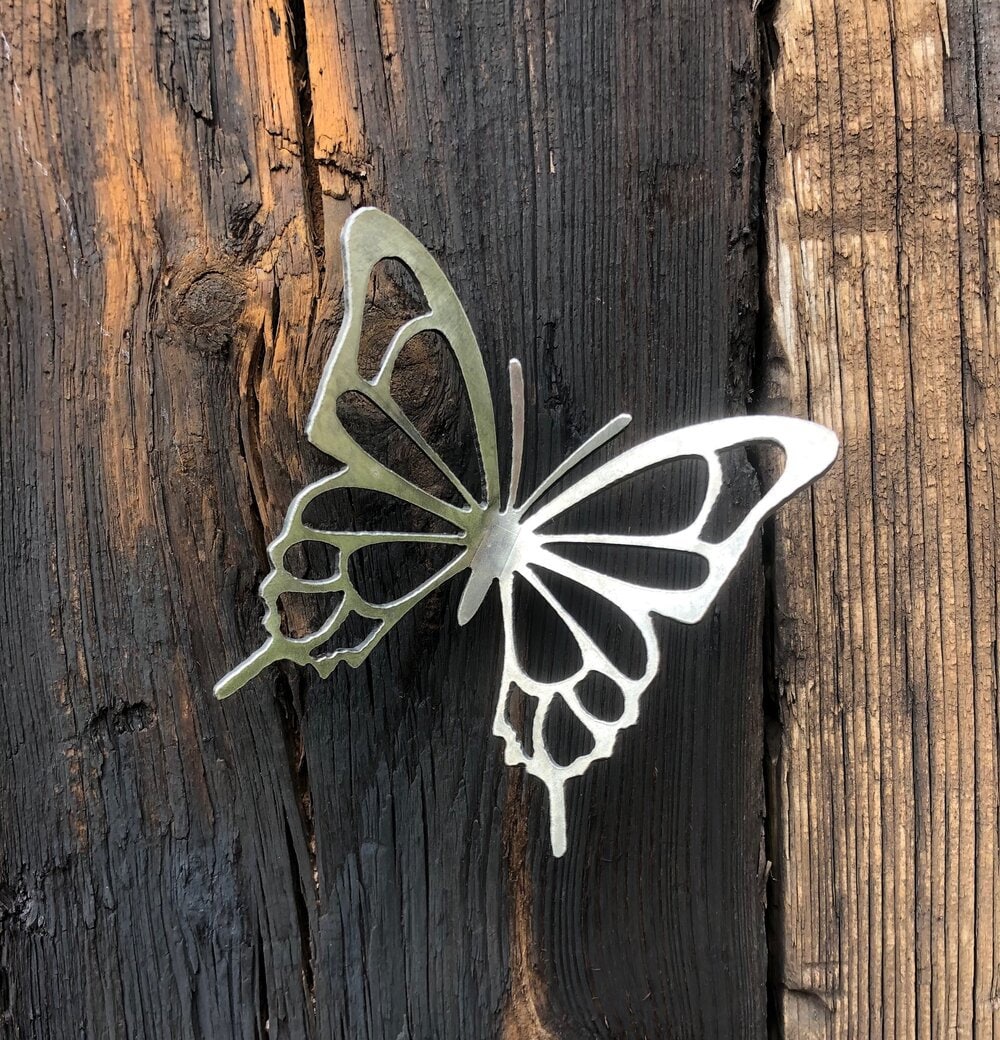Polly The Butterfly - Small Wall Mounted Butterfly  Garden Ornament  Entomology  Rusty Butterfly  Mothers Day