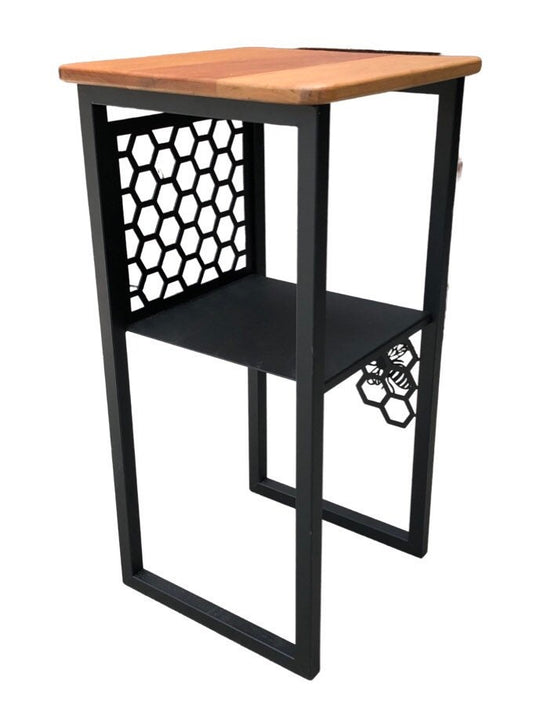 Steel Bee Side Table/ home decor/ furniture/ living room/ bedroom/ save the bees/ bee lover/ honey bee.