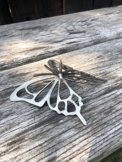 Polly The Butterfly - Small Wall Mounted Butterfly  Garden Ornament  Entomology  Rusty Butterfly  Mothers Day