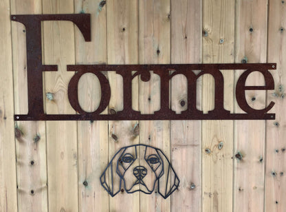Geometric Steel Beagle Head  Dog Gift  Present  Pet Portrait  Metal Dog Head  Home & Garden