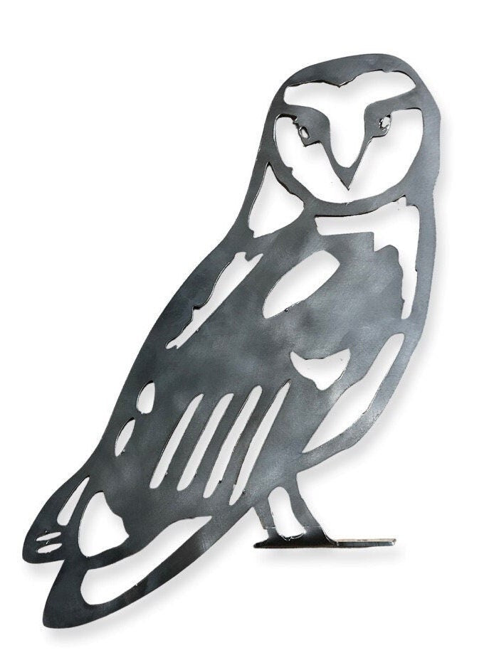 Barry The Owl - Fence Topper - Garden Ornament  Rusty Art  Metal Bird