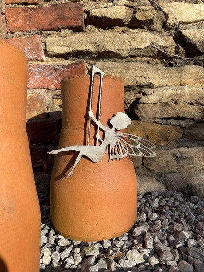 Florence Steel Swinging Fairy  Magical Fairy Garden  Rusty Garden Ornament  Mothers Day