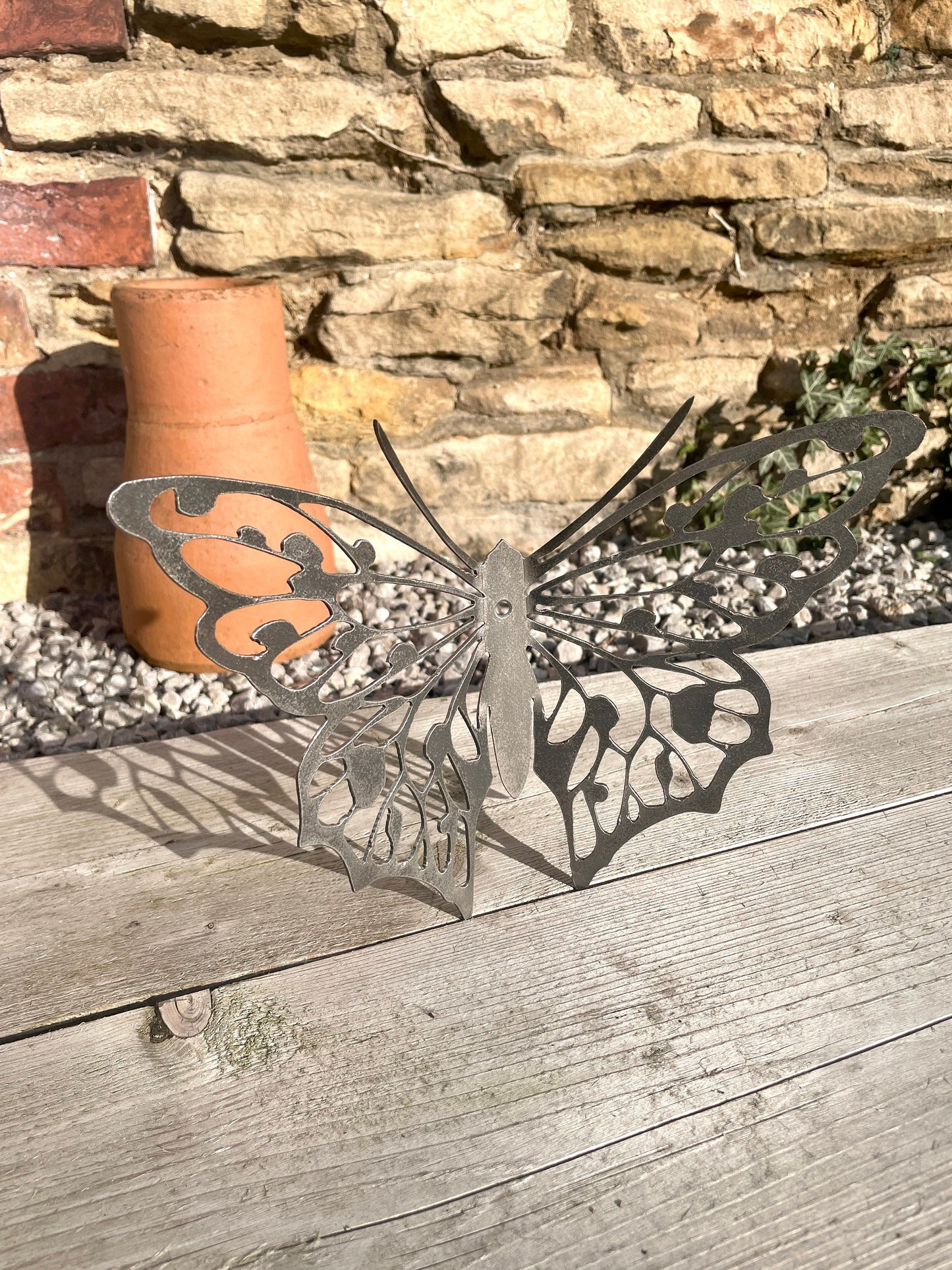 Betty Butterfly - Steel Butterfly Wall Art   Rusty Garden Ornament  Entomology  Mothers Day