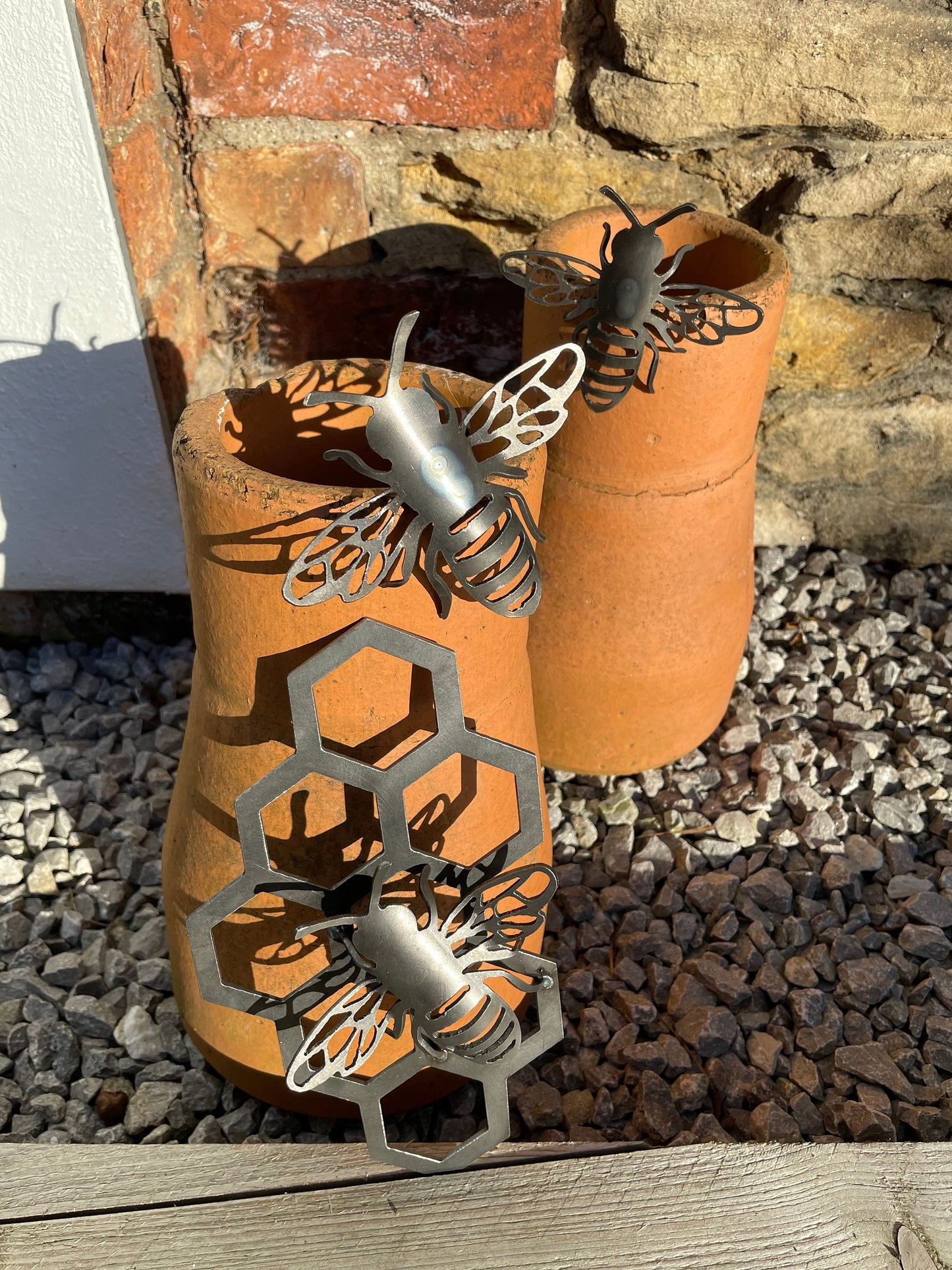 What's The Buzz Gift Set . Save The Bees  Rusty Wall Art  Rusty Garden Ornament  Entomology  Rusty Bee  Mothers Day
