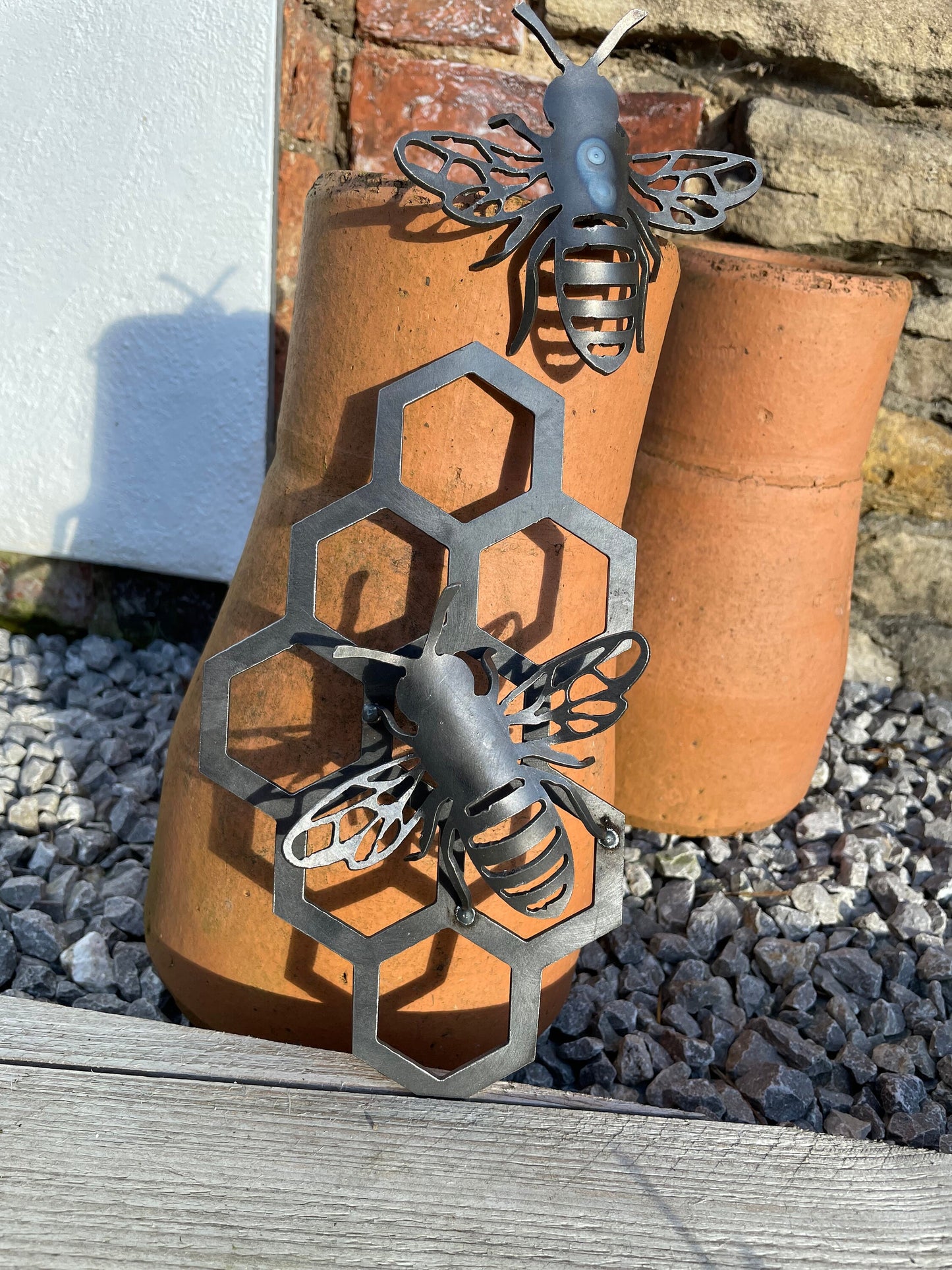 What's The Buzz Gift Set . Save The Bees  Rusty Wall Art  Rusty Garden Ornament  Entomology  Rusty Bee  Mothers Day