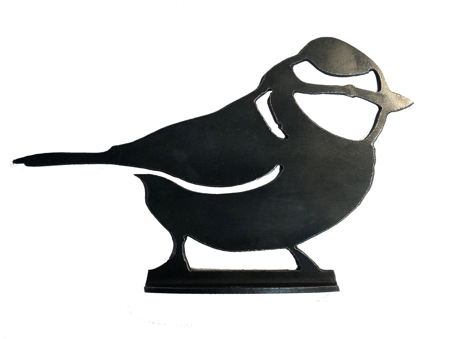 Tina The Blue Tit - Fence Topper  Garden Ornament  Rusty Art  Metal Birds