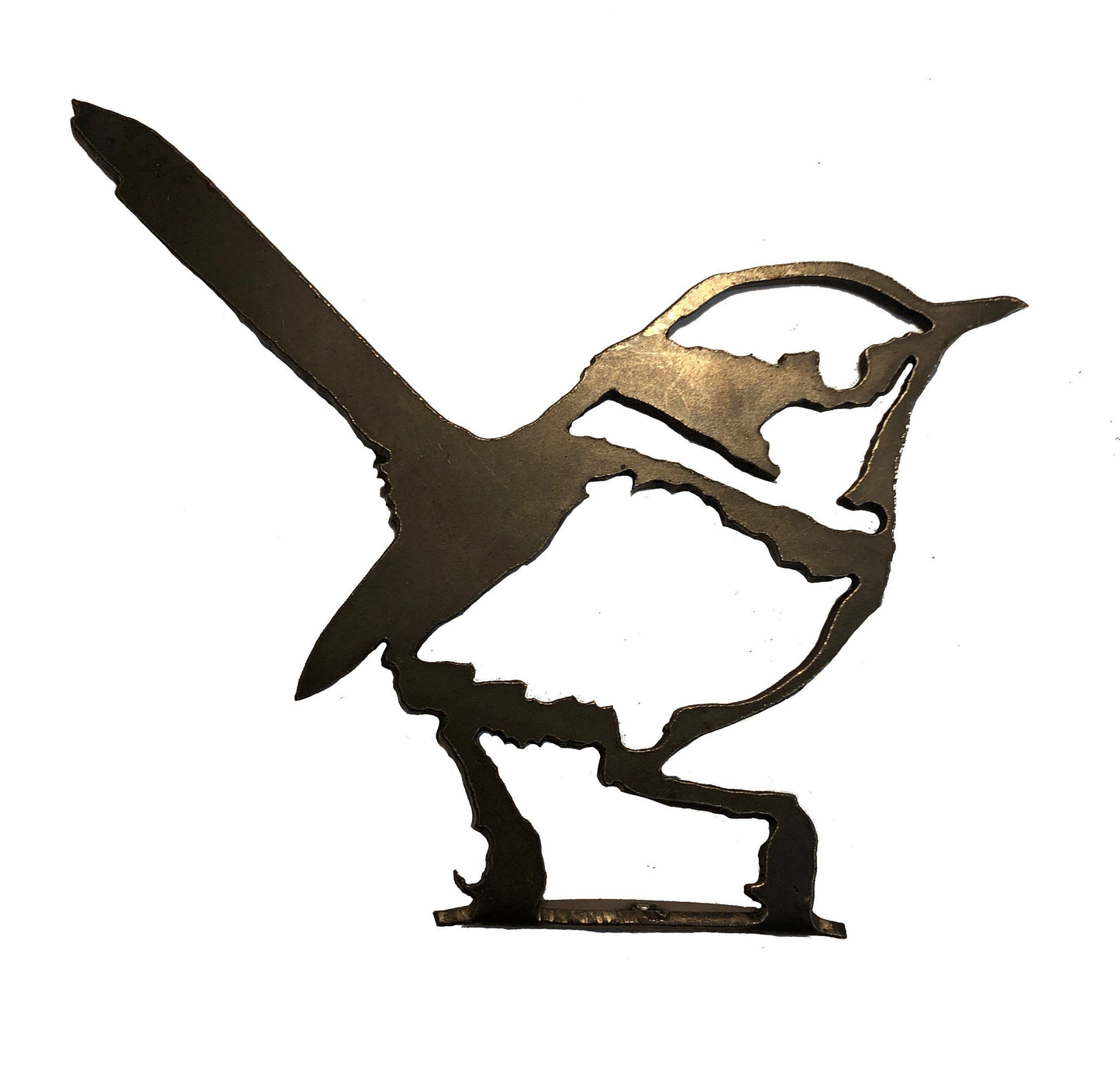 Maria The Wren - Fence Topper  Garden Ornament  Rusty Art  Metal Birds