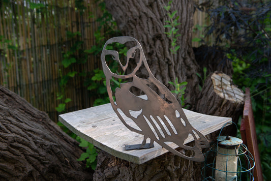 Barry The Owl - Fence Topper - Garden Ornament  Rusty Art  Metal Bird