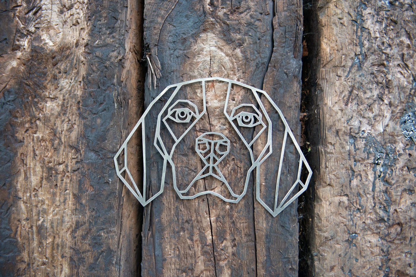 Geometric Steel Beagle Head  Dog Gift  Present  Pet Portrait  Metal Dog Head  Home & Garden