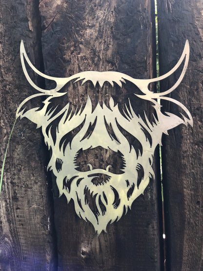 Highland Cow. Large Steel Wall Art